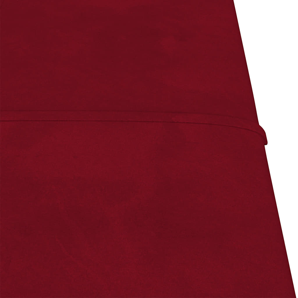 Pannelli Murali 12 pz Rosso Vino 60x15 cm Velluto 1,08 m² 344046