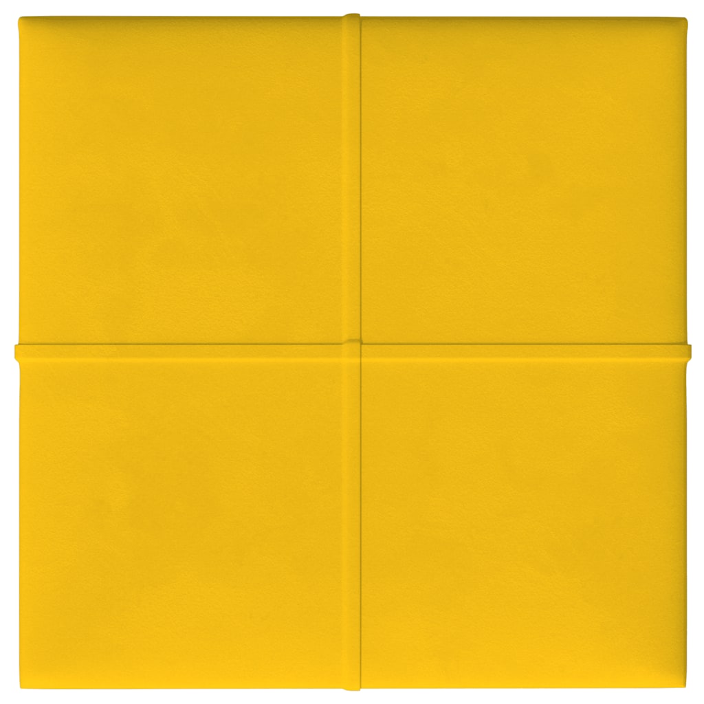 Pannelli Murali 12 pz Gialli 30x30 cm Velluto 1,08 m² 344048