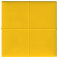 Pannelli Murali 12 pz Gialli 30x30 cm Velluto 1,08 m² 344048