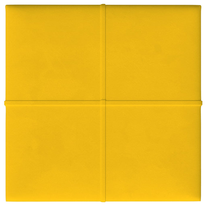 Pannelli Murali 12 pz Gialli 30x30 cm Velluto 1,08 m² 344048
