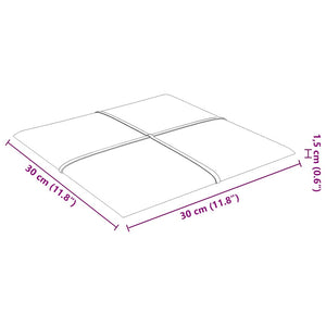 Pannelli Murali 12 pz Gialli 30x30 cm Velluto 1,08 m² 344048