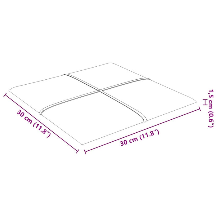 Pannelli Murali 12 pz Gialli 30x30 cm Velluto 1,08 m² 344048