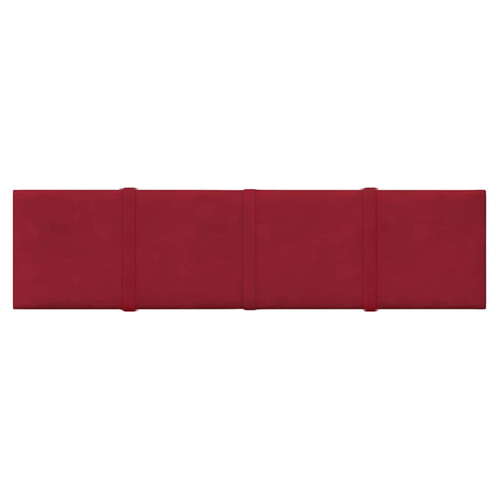 Pannelli Murali 12 pz Rosso Vino 60x15 cm Velluto 1,08 mÂ²