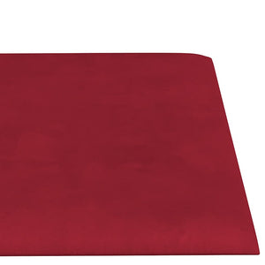 Pannelli Murali 12 pz Rosso Vino 60x15 cm Velluto 1,08 mÂ²
