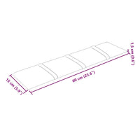 Pannelli Murali 12 pz Marroni 60x15 cm Velluto 1,08 mÂ²