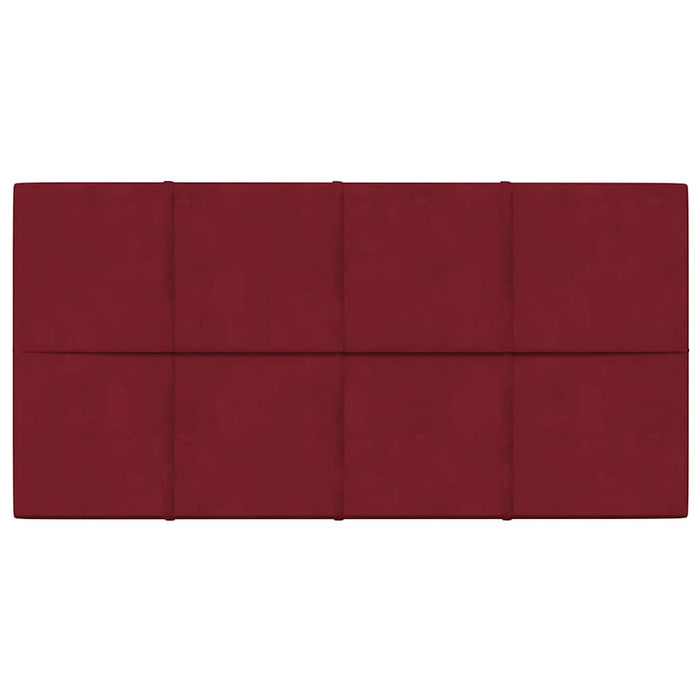 Pannelli Murali 12 pz Rosso Vino 60x30 cm in Velluto 2,16 mÂ²