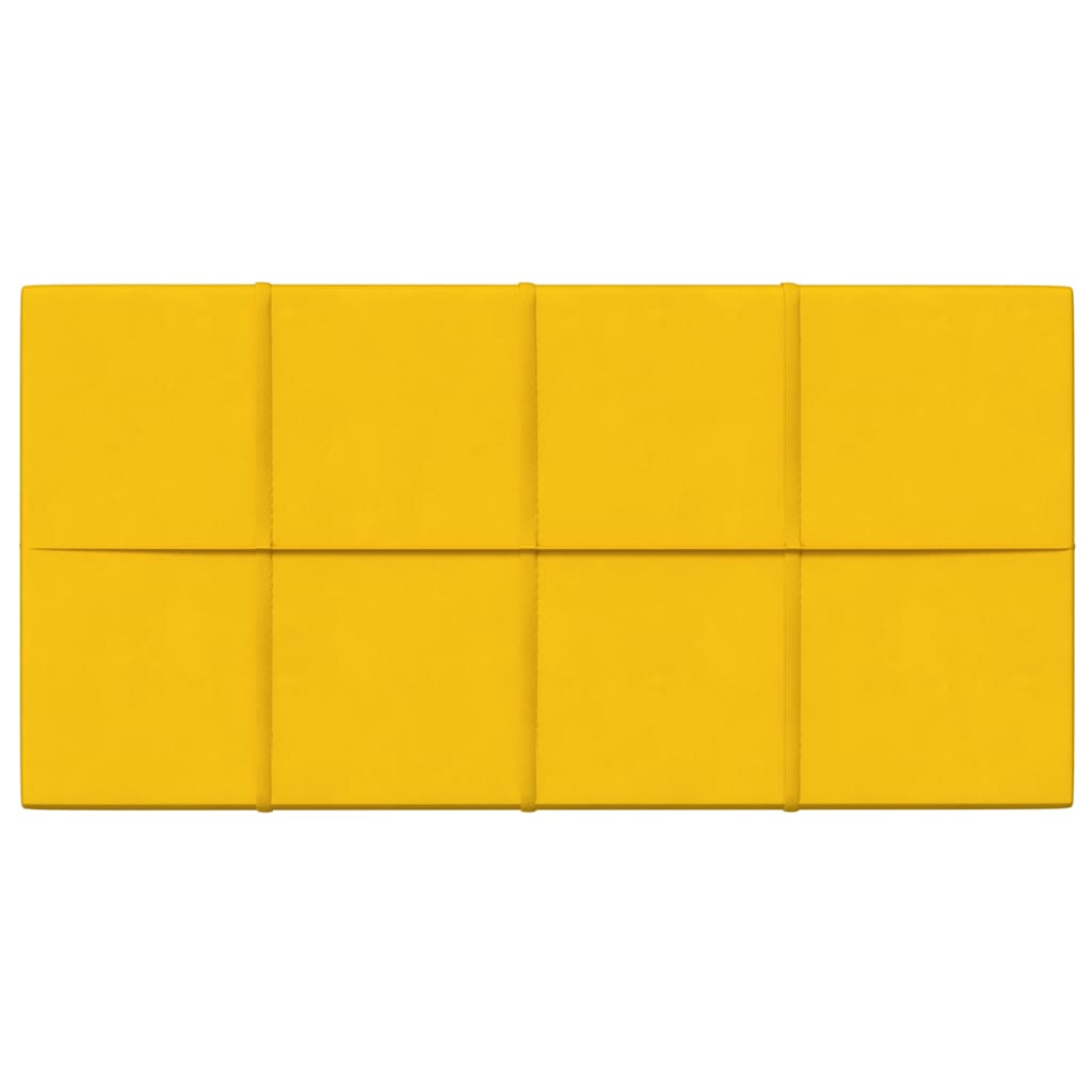 Pannelli Murali 12 pz Gialli 60x30 cm in Velluto 2,16 m² 344090