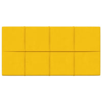 Pannelli Murali 12 pz Gialli 60x30 cm in Velluto 2,16 m² 344090