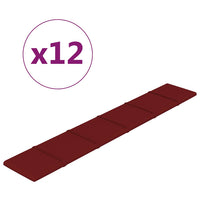 Pannelli Murali 12 pz Rosso Vino 90x15 cm Tessuto 1,62 mÂ² cod mxl 25909