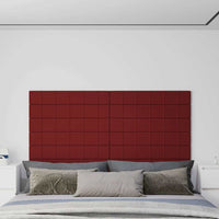 Pannelli Murali 12 pz Rosso Vino 90x15 cm Tessuto 1,62 mÂ² cod mxl 25909