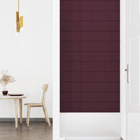 Pannelli Murali 12 pz Viola 90x15 cm Tessuto 1,62 m² 344099