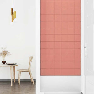 Pannelli Murali 12 pz Rosa 90x15 cm Velluto 1,62 mÂ²