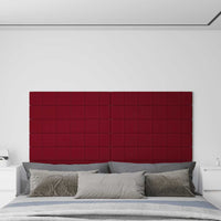 Pannelli Murali 12 pz Rosso Vino 90x15 cm Velluto 1,62 mÂ² cod mxl 25787