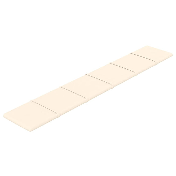 Pannelli Murali 12 pz Crema 90x15 cm Velluto 1,62 mÂ²