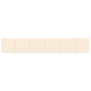 Pannelli Murali 12 pz Crema 90x15 cm Velluto 1,62 m² 344113