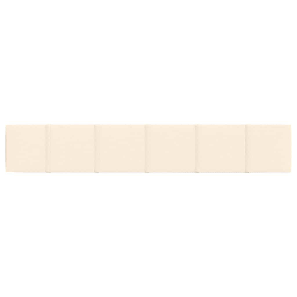 Pannelli Murali 12 pz Crema 90x15 cm Velluto 1,62 mÂ²