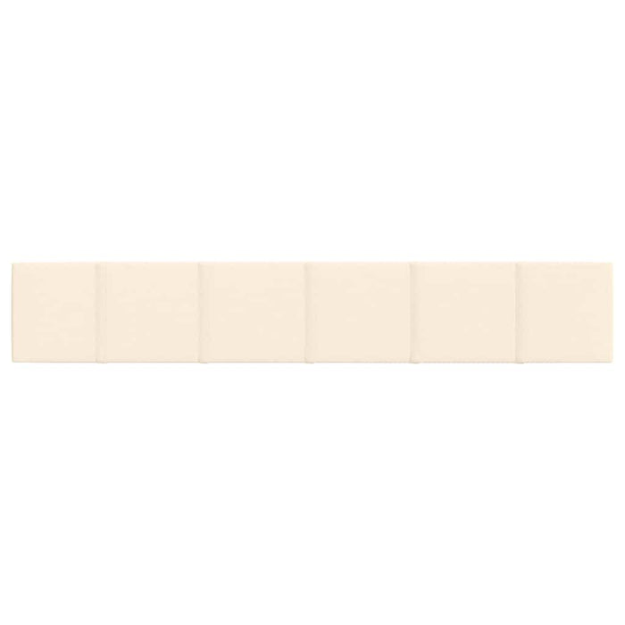 Pannelli Murali 12 pz Crema 90x15 cm Velluto 1,62 mÂ²