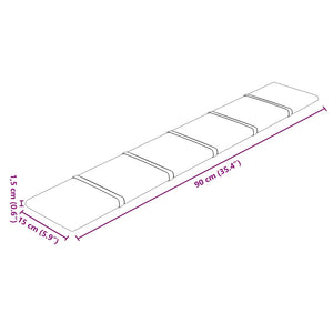 Pannelli Murali 12 pz Crema 90x15 cm Velluto 1,62 mÂ²