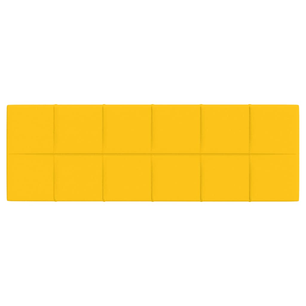Pannelli Murali 12 pz Gialli 90x30 cm Velluto 3,24 m² 344132