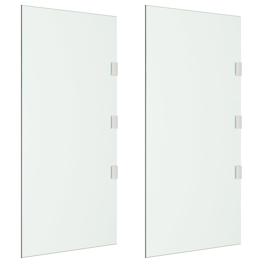 vidaXL Pannelli Laterali per Pensiline 2pz Trasparenti Vetro Temperato