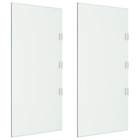 vidaXL Pannelli Laterali per Pensiline 2pz Trasparenti Vetro Temperato