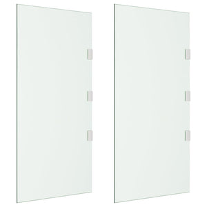 vidaXL Pannelli Laterali per Pensiline 2pz Trasparenti Vetro Temperato