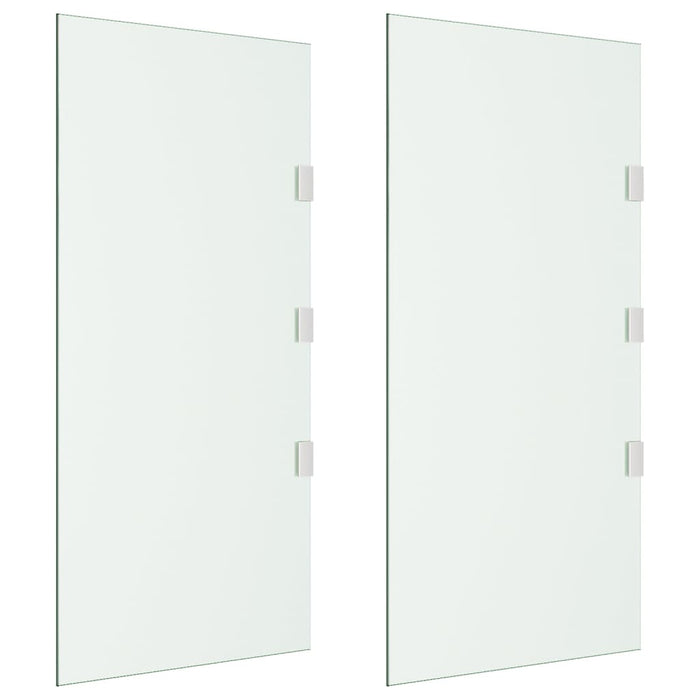 vidaXL Pannelli Laterali per Pensiline 2pz Trasparenti Vetro Temperato