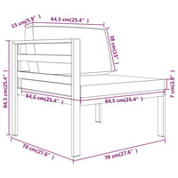 Set Divani da Giardino 6 pz con Cuscini in Alluminio Antracite cod mxl 35799
