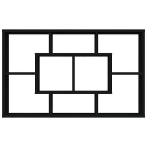 Scaffale a Parete Nero 85x16x52,5 cm in Legno Multistrato 801419