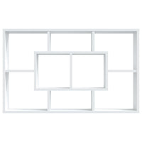 Scaffale Parete Bianco Lucido 85x16x52,5 cm Legno Multistrato 801424