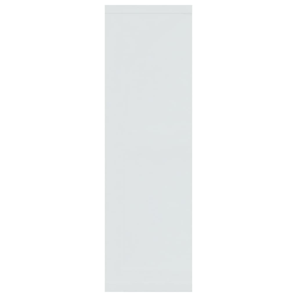 Scaffale Parete Bianco Lucido 85x16x52,5 cm Legno Multistrato 801424