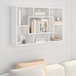 Mensola a Muro Bianco Lucido 85x16x52,5 cm in Legno Multistrato cod mxl 63085