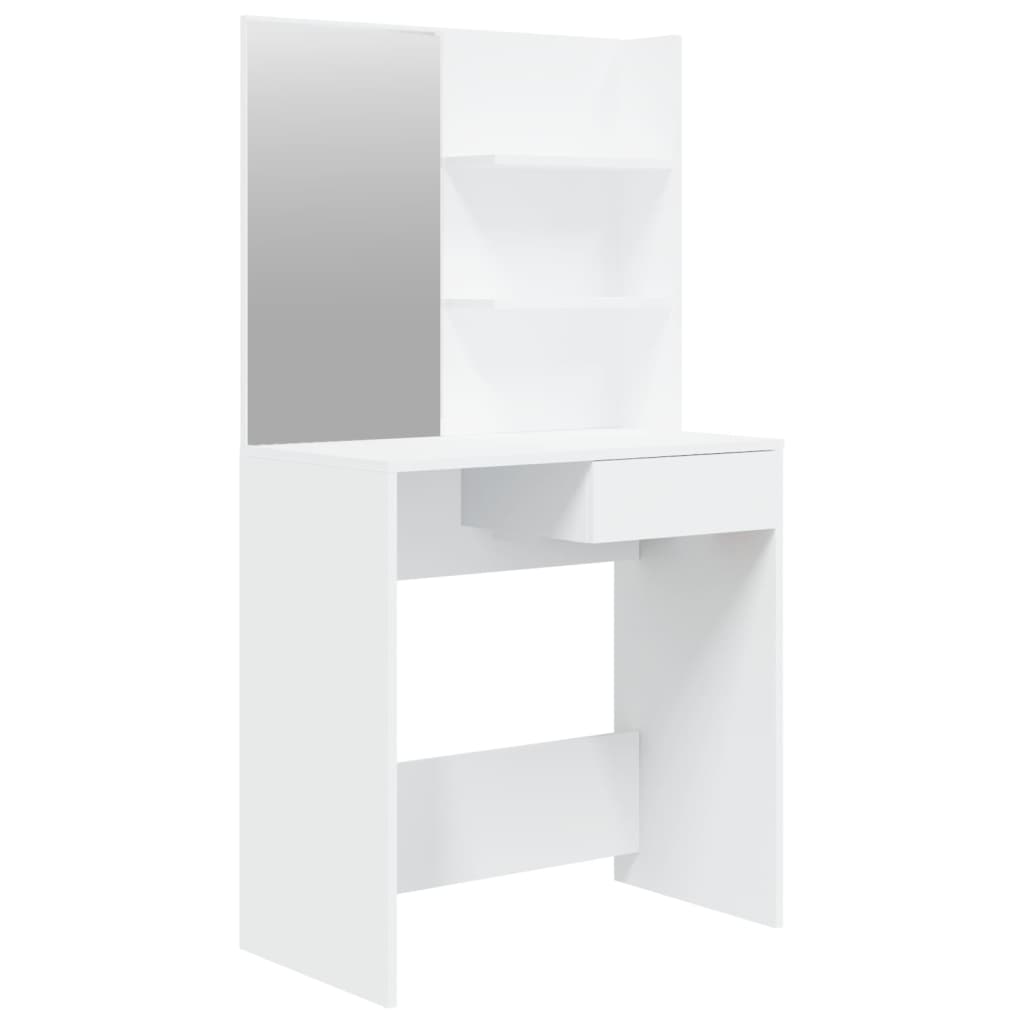 Toilette di design con specchio 74,5 x 40 x 141 cm bianco 02_0006281