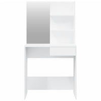 Toilette di design con specchio 74,5 x 40 x 141 cm bianco 02_0006281