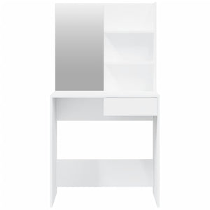 Toilette di design con specchio 74,5 x 40 x 141 cm bianco 02_0006281