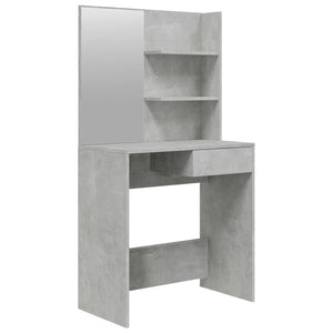 Toilette di design moderno con specchio 74,5 x 40 x 141 cm grigio 02_0006361