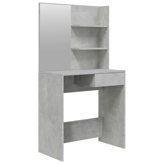 Toilette di design moderno con specchio 74,5 x 40 x 141 cm grigio 02_0006361