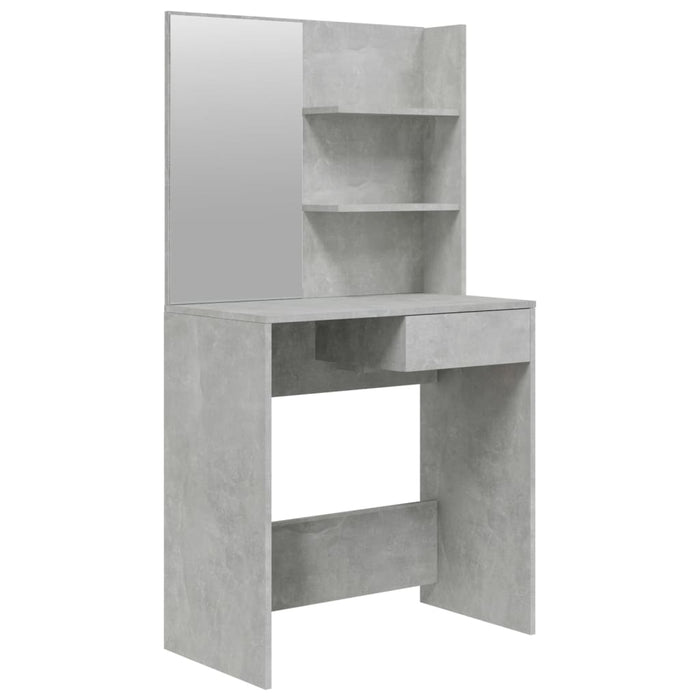 Toilette di design moderno con specchio 74,5 x 40 x 141 cm grigio 02_0006361