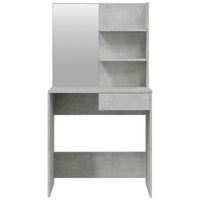 Toilette di design moderno con specchio 74,5 x 40 x 141 cm grigio 02_0006361