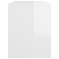 Sgabello da Toeletta Bianco Lucido 70x35x45cm Legno Multistrato 802819