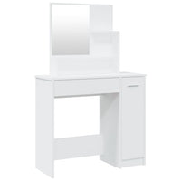 Toeletta con Specchio-Com¨°-Tavolo da trucco Bianco 86,5x35x136 cm