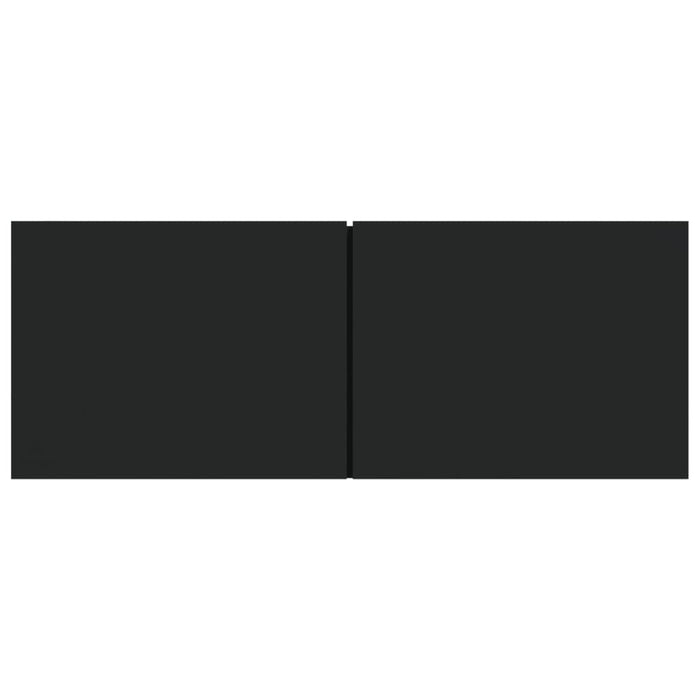 Mobili Porta TV 2 pz Neri 80x30x30 cm in Legno Multistrato 804536