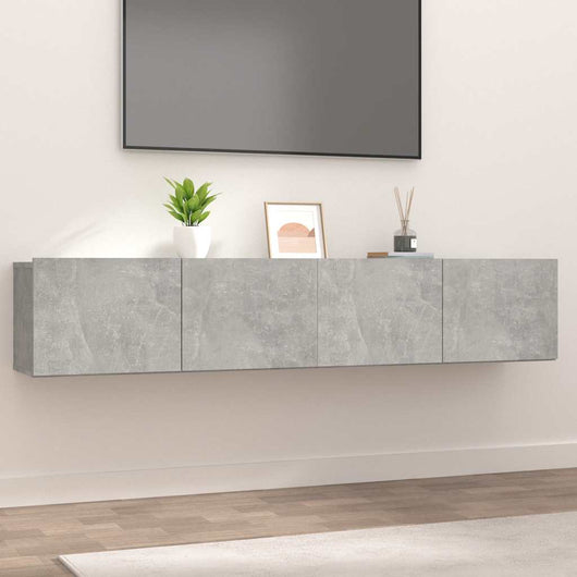 Mobili TV 2 pz Grigio Cemento 80x30x30 cm in Legno Multistrato 804539