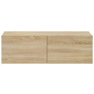Mobili TV da Parete 2 pz Rovere Sonoma 100x30x30 cm in Legno