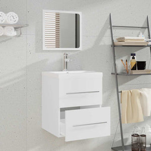 Mobile da Bagno con Specchio Bianco 41x38,5x48 cm 804818