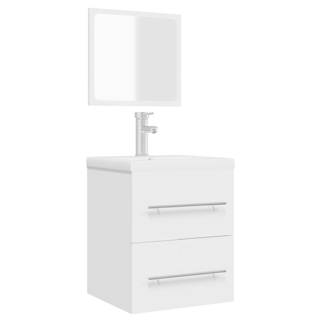 Mobile da Bagno con Specchio Bianco 41x38,5x48 cm 804818