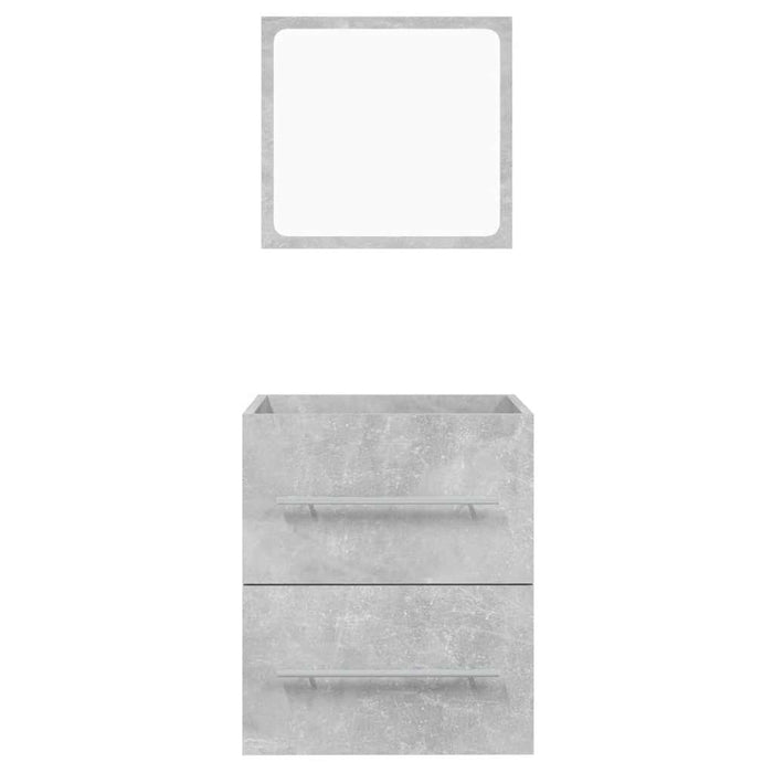 Mobile da Bagno con Specchio Grigio Cemento 41x38,5x48 cm 804822