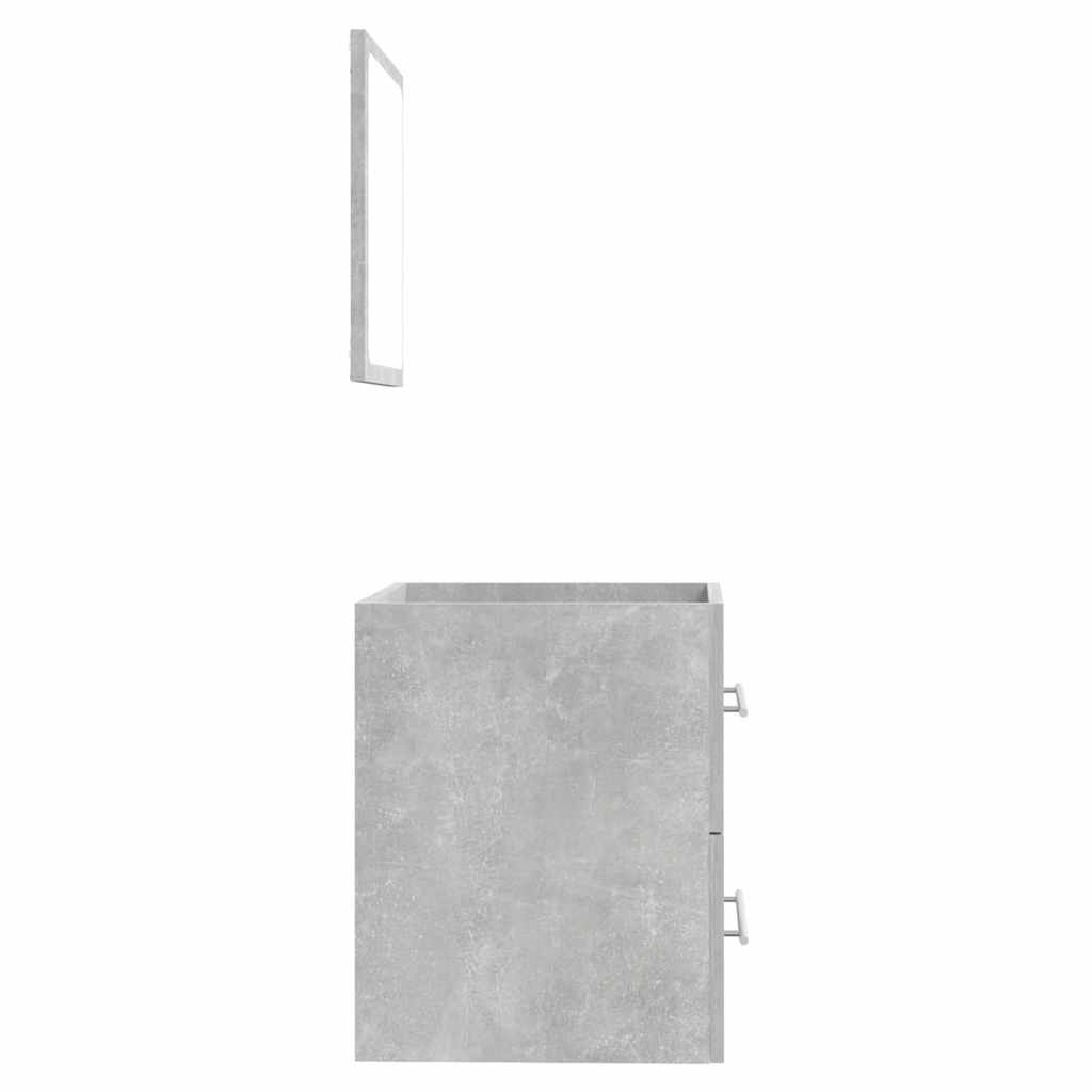 Mobile da Bagno con Specchio Grigio Cemento 41x38,5x48 cm 804822