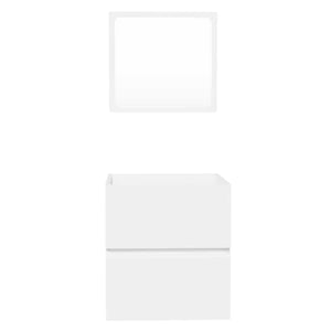 Mobile da Bagno con Specchio Bianco in Legno Multistrato 804863