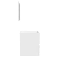 Mobile da Bagno con Specchio Bianco in Legno Multistrato